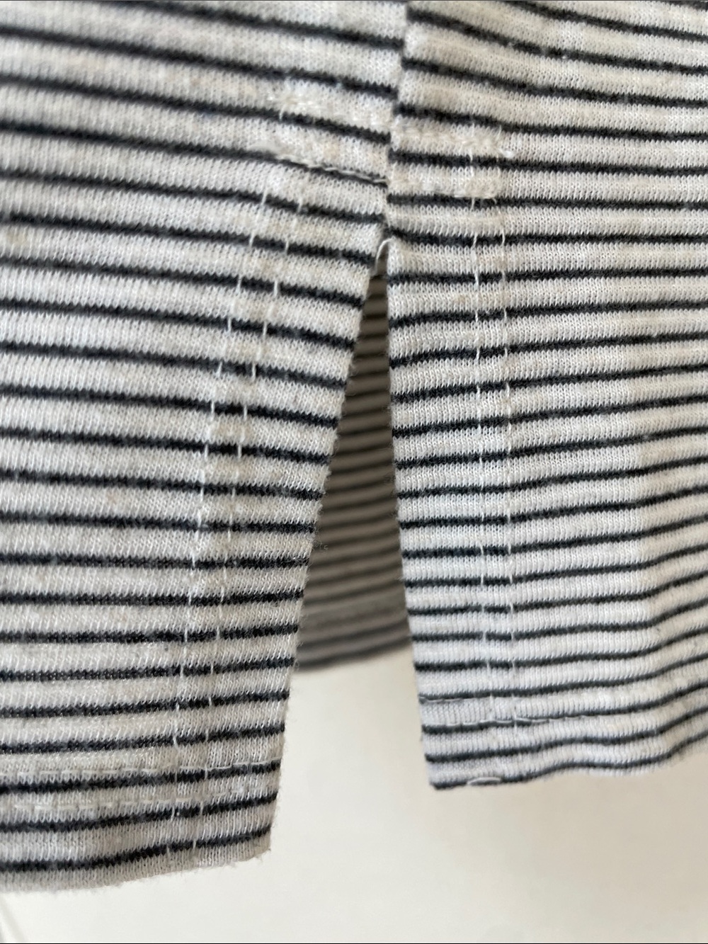 Anthropologie LACAUSA Black & White Striped Slip Midi Made in LA. - Picture 5 of 6